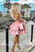 Sexy One shoulder A-line Short Mini Homecoming Dress, BTW378