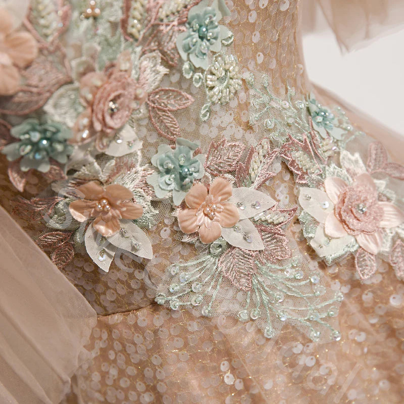Elegant Sweetheart Off soulder A-line Long Prom Dress,SW2009