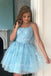 Elegant Sleevelless A-line Short Mini Homecoming Dress, BTW372