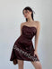Sexy Strapless Sleeveless Sheath Short Mini Homecoming Dress, BTW337