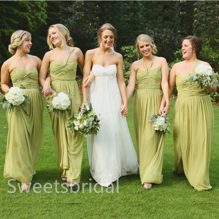 Mismatched Elegant Sweetheart Sleeveless A-line Simple Long Mermaid Dressess, SWE1379