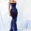 Elegant Square Sleeveless Side slit Mermaid Long Prom Dress,SW2032