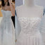 Sparkly Pearl  Square Sleeveless A-line  Wedding Dresses,DB0336