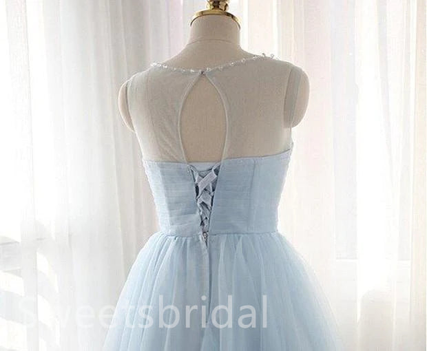 Elegant Scoop Sleevelless A-line Short Mini Homecoming Dress, BTW371