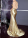 Sexy Spaghetti straps V-neck  Sleeveless Mermaid Long Prom Dress,SW1999