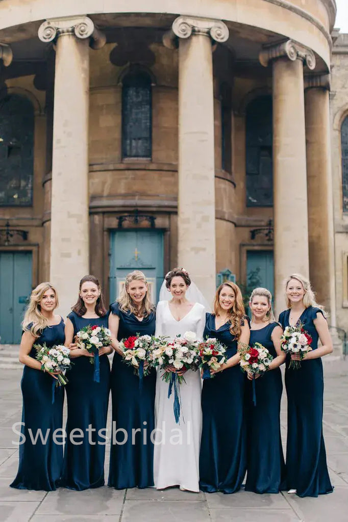 Elegant Sleeveless Simple Mermaid Long Bridesmaid Dressess, SWE1406