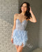 Sexy Sweetheart Sleeveless Sheath Short Mini Homecoming Dress, BTW338