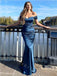 Sexy Off Shoulder Sleeveless Mermaid Long Prom Dress,SWS2089