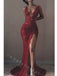 Sexy V-neck Sleeveless Side slit Mermaid Long Prom Dress,SWS2088