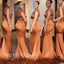 Mismatched Elegant One shoulder Sleeveless Mermaid Long Bridesmaid Dressess, SWE1397