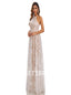 Lvory Lace Chiffon Halter A-line Applique Floor-length Wedding Dresses,DB0174