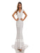 Ivory Mermaid V-Neck Backless Handmade Lace Wedding Dresses,DB0179
