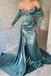 Elegant Off shoulder Long sleeves Mermaid Long Prom Dress,SW1935