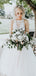 Halter A-line Simple Lace Tulle Sleeveless Wedding Dresses,SW1167