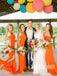 Colorful Off-shoulder Mermaid Side Slit Long Bridesmaid Dresses Online, SWE1234