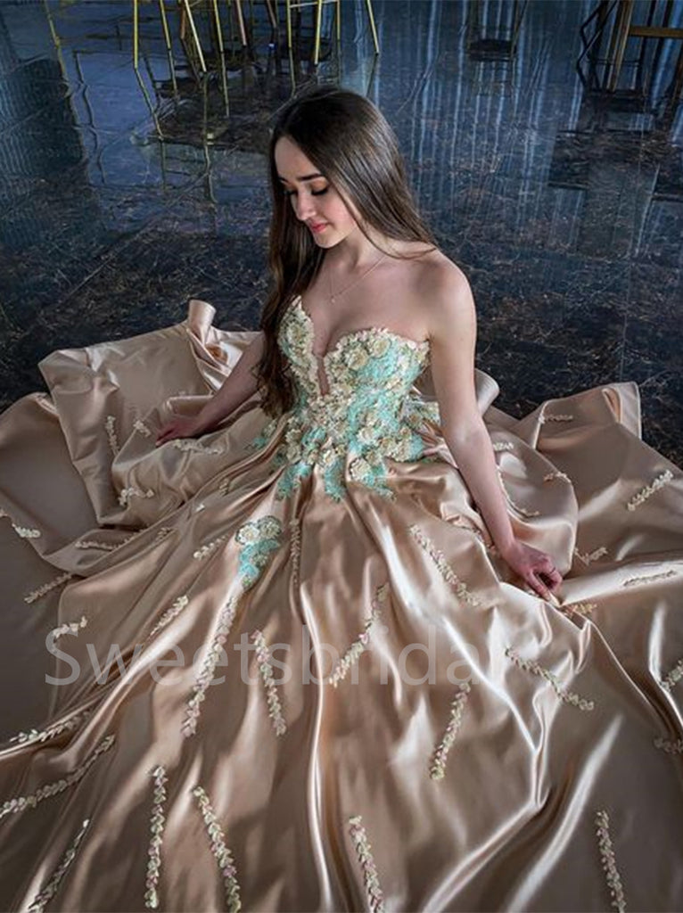 Elegant Sweetheart A-line Simple Prom Dresses ,SW1297