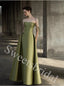 Elegant Strapless Sleeveless A-line Long Prom Dress,SW1943