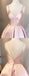 Simple V Neck Spaghetti Strap Pink A Line Mini Short Homecoming Dress, BTW138