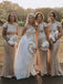 Simple Sexy Round Neck Mermaid Sequin Party Dresses Bridesmaid Dresses, SW1102