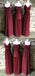 Mismatched Burgundy A Line Chiffon Floor Length Long Bridesmaid Dresses, SW1064