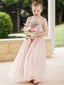 Lovely Spaghetti Strap Sleeveless A Line Tulle Flower Girl Dresses,GTE2137