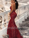 Sexy Spaghetti straps V-neck Mermaid Prom Dresses, SW1520