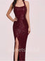 Sexy Halter Side slit Mermaid Prom Dresses, SW1455