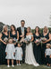 Simple V-neck Sleeveless Party Dresses Long Bridesmaid Dresses, SW1114