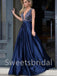 Elegant V-neck Sleeveless A-line Prom Dresse, SW1540