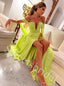 Sexy V-neck Sleeveless Side slit A-line Long Prom Dress,SW1948