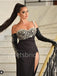 Elegant Sweetheart One-shoulder Side slit Mermaid Prom Dresses ,SW1319