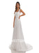Simple Ivory A-Line Open Back Handmade Lace Wedding Dresses,DB0182