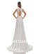 Simple Ivory A-Line Open Back Handmade Lace Wedding Dresses,DB0182