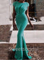 Elegant Cap sleeves Mermaid Prom Dresses, SW1475