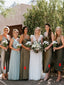 Mismatched Mermaid Soft Satin Short Bridesmaid Dresses Online ,SWE1239