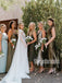 Mismatched Mermaid Soft Satin Short Bridesmaid Dresses Online ,SWE1239