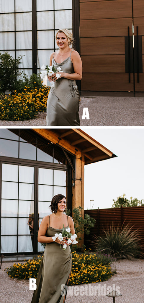 Mismatched Mermaid Soft Satin Short Bridesmaid Dresses Online ,SWE1239