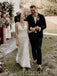 Simple V-neck Spaghetti straps Mermaid Lace applique Wedding Dresses, DB0224