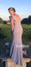 Cheap Light Pink Ruffle Sleeves Sweep Trailing Mermaid Long Bridesmaid Dresses, SW1032