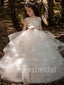 BeautifuI Scoop Sleeveless A Line Flower Girl Dresses, FGS0048