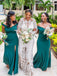 Simple Off-shoulder Mermaid Side Slit Long Bridesmaid Dresses,SWE1263