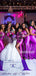 Sexy One-shoulder Mermaid Side Slit Long Bridesmaid Dresses,SW1265