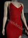 Sexy V-neck Side slit Sheath Prom Dresses,SW1763