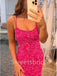 SexySpaghetti straps Side slit Sleeveless Mermaid Prom Dresses ,SW1345