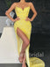 Sexy Spaghetti straps V-neck Side slit Mermaid Prom Dresses, SW1406
