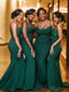 Simple Sleeveless Floor Length Mermaid Long Bridesmaid Dresses, SW1042