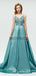 Unique Taffeta Backless A-line Long Prom Dresses With Beads,MD603