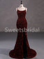 Sexy Square Spaghetti straps Mermaid Prom Dresses, SW1487