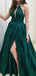 Sexy High Neck Side Slit Backless Evening Dress,Long Prom Dresses, DPB165