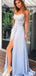 Pretty Sweetheart Lace Top A Line Side Slit Long Evening Prom Dresses, MD388